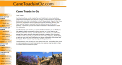 Desktop Screenshot of canetoadsinoz.com